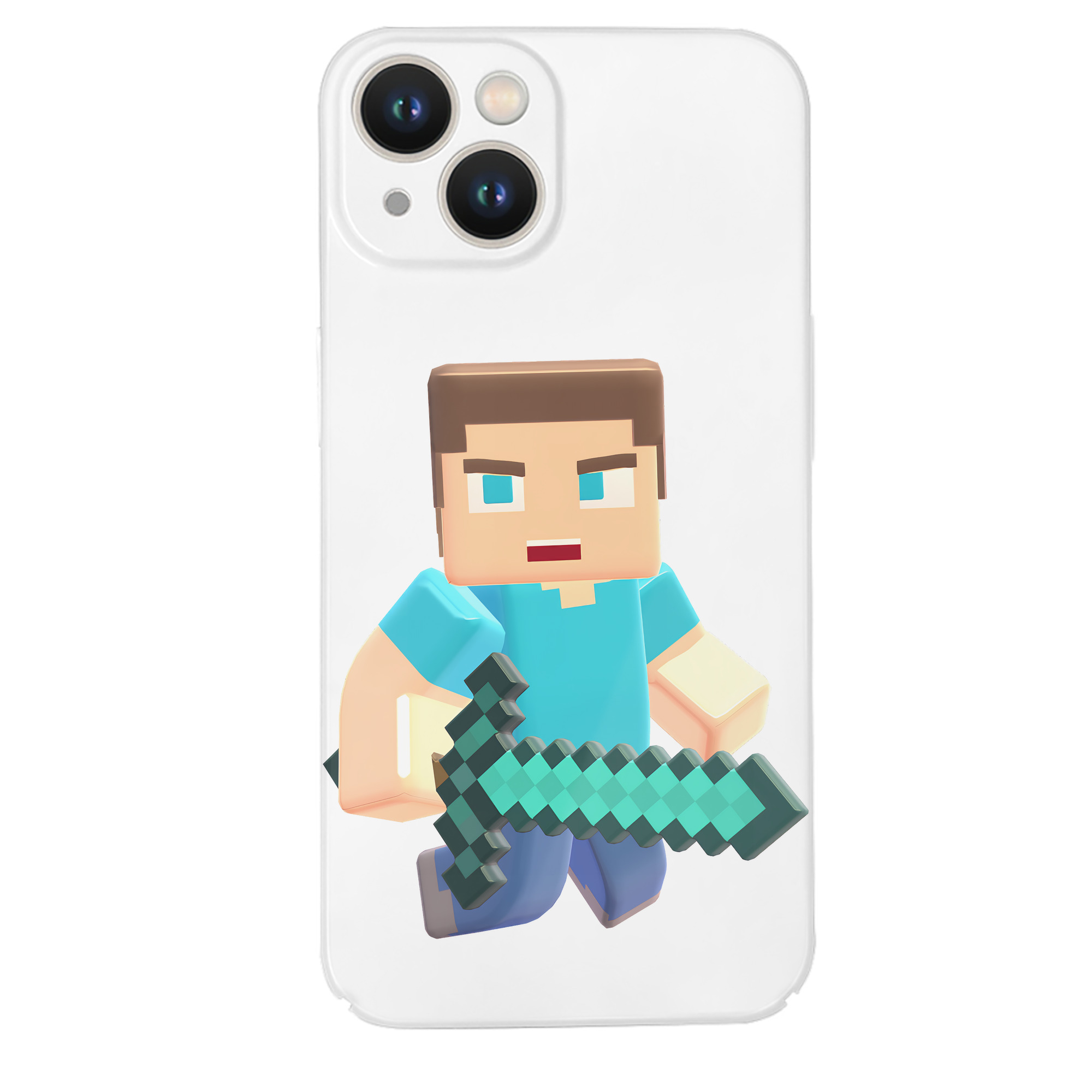 （画像用） マインクラフト ブロックの世界 Minecraft MC Block world 【iPhone 14シリーズ対応】ハードケース